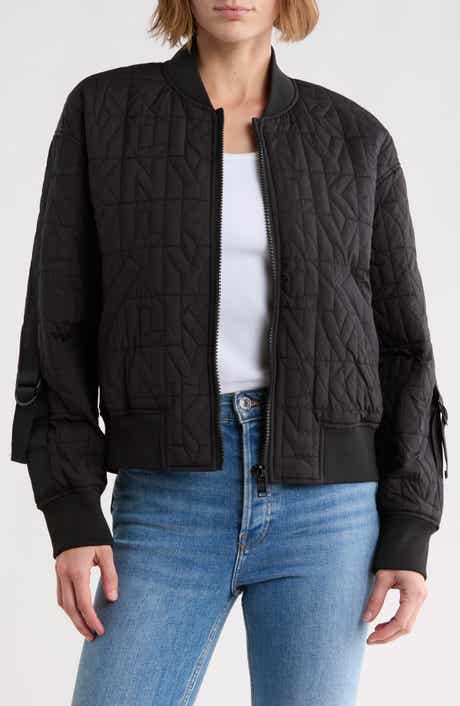 Quilted Logo Bomber Jacket