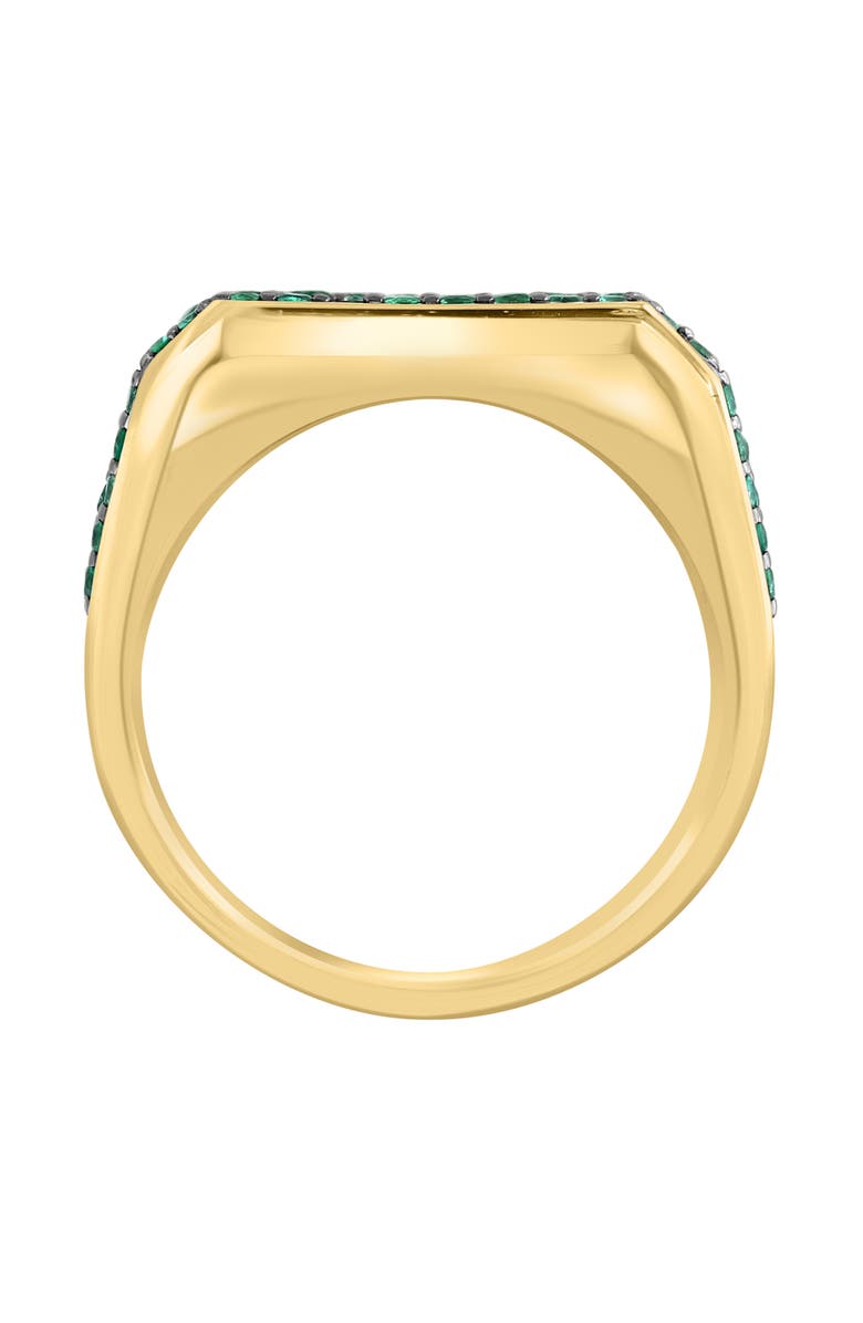 EFFY Men's Emerald Signet Ring, Alternate, color,