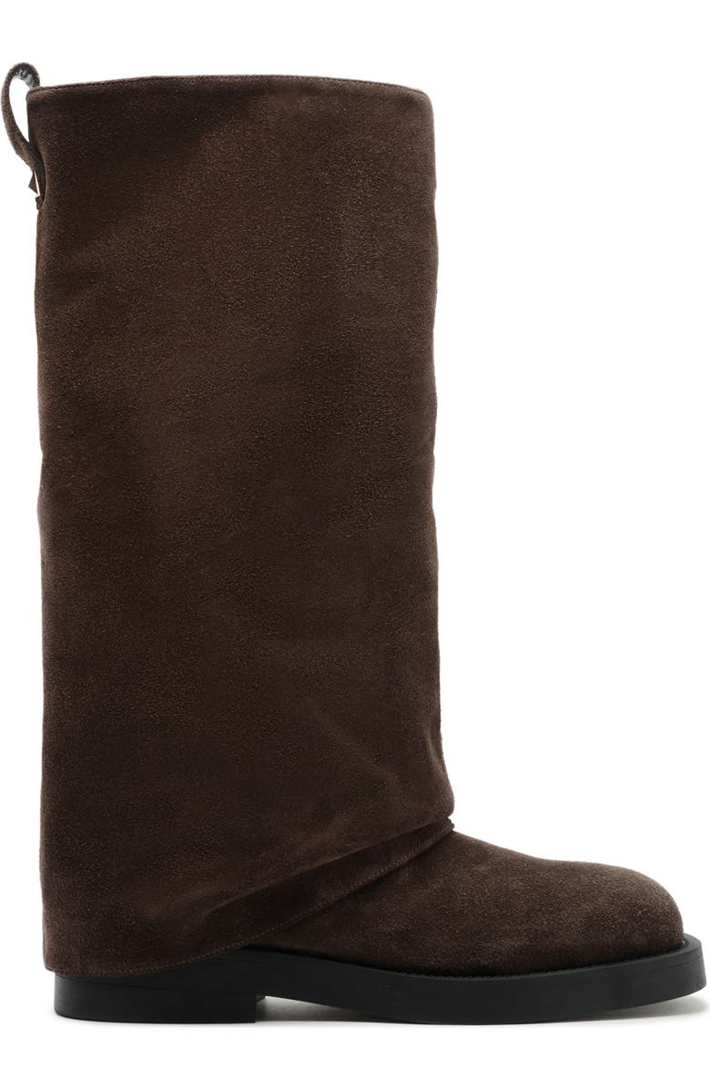 Schutz Keira Up Platform Knee High Boot, Alternate, color, Root Brown