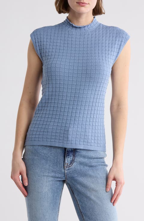 Sleeveless Waffle Knit Top