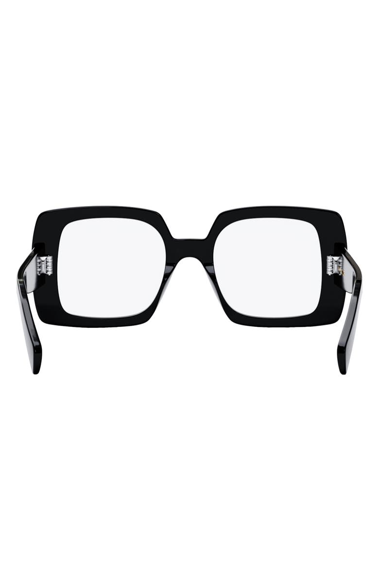 CELINE Thin 2 Dots 55mm Square Optical Glasses, Alternate, color,