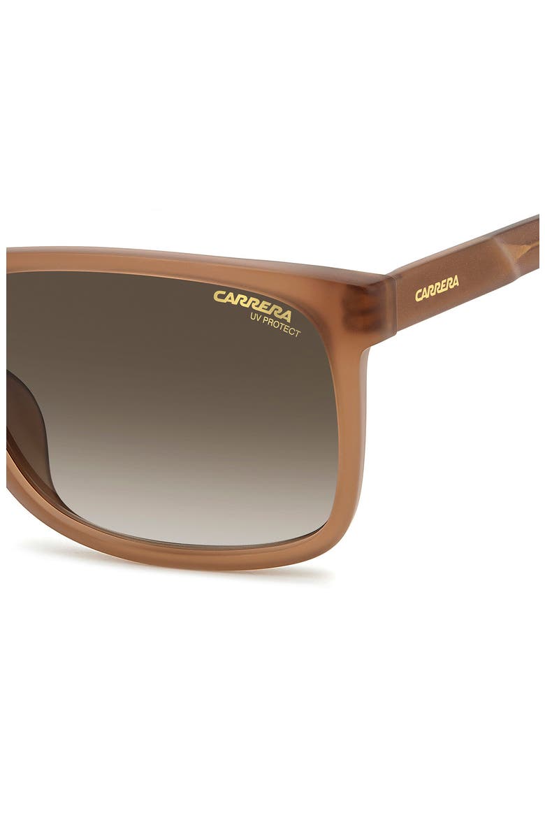C Flex 57mm Gradient Rectangle Sunglasses, Alternate, color, MATTE BROWN