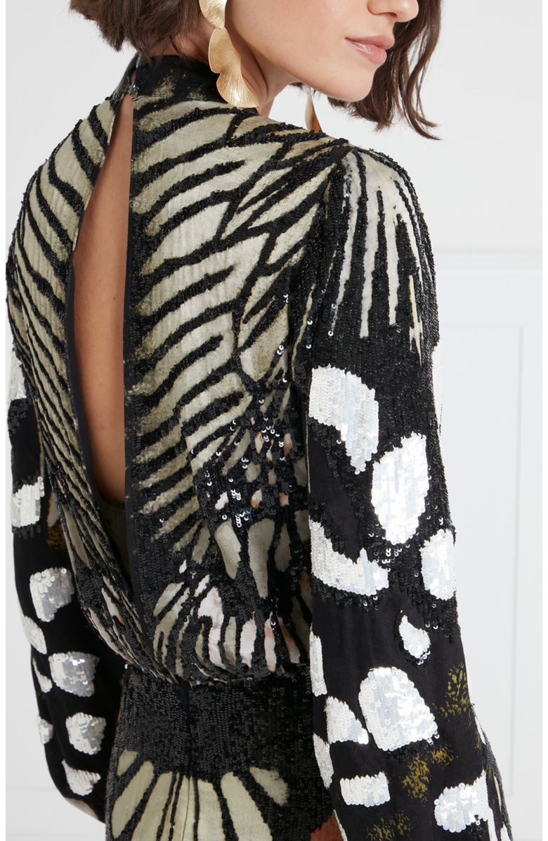 Temperley London Emperor Gown, Alternate, color, Black