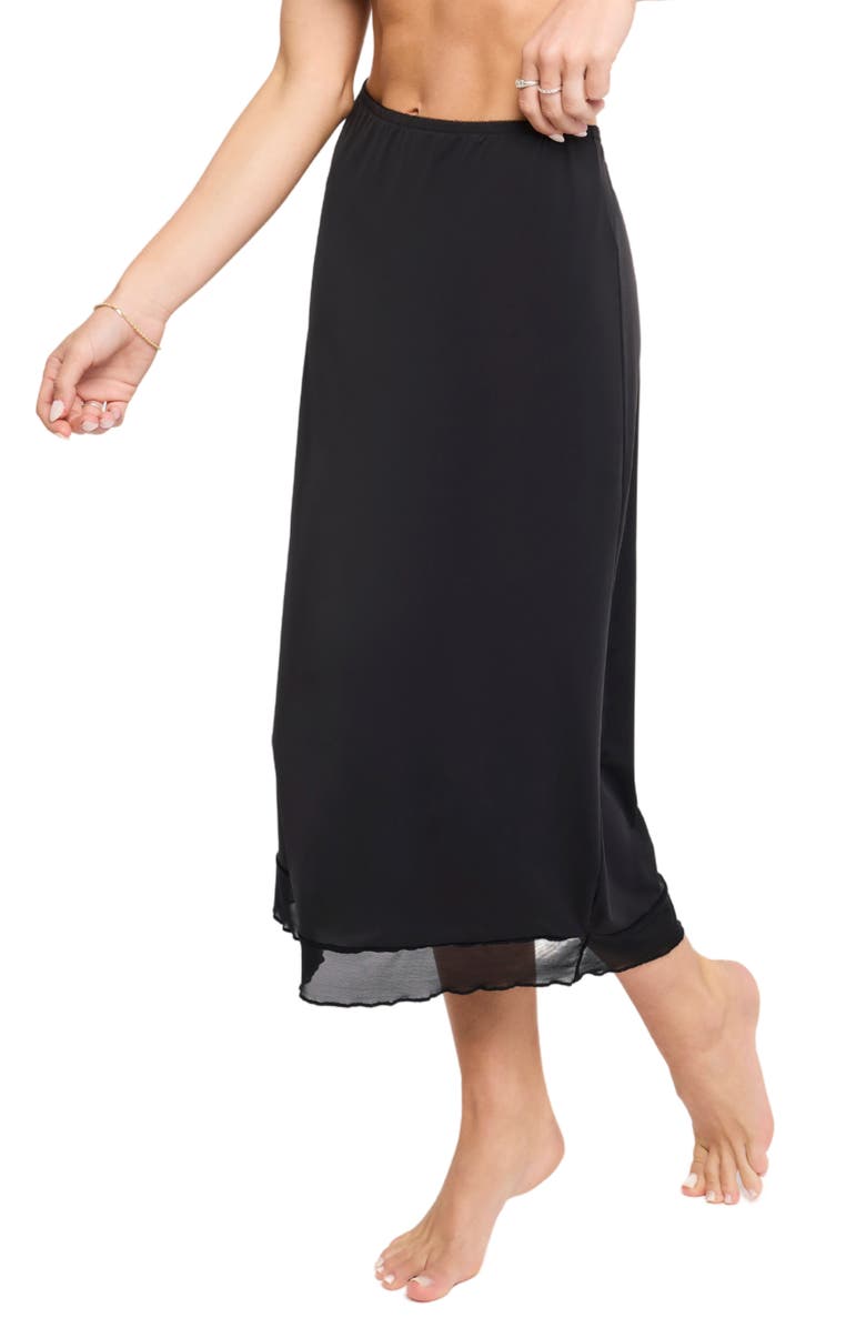 Montelle Intimates Midi Half Slip, Alternate, color, Black