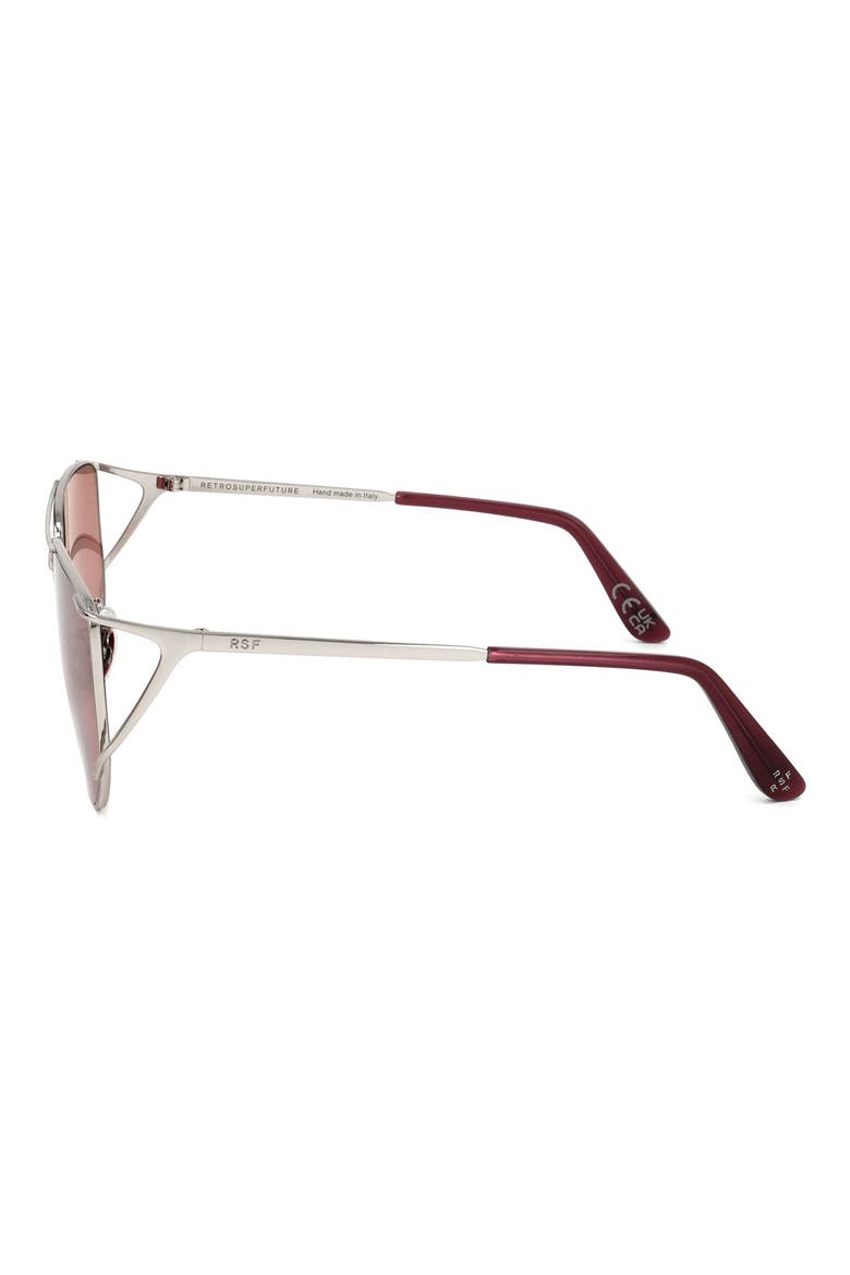 64mm Cat Eye Sunglasses, Alternate, color, SILVER