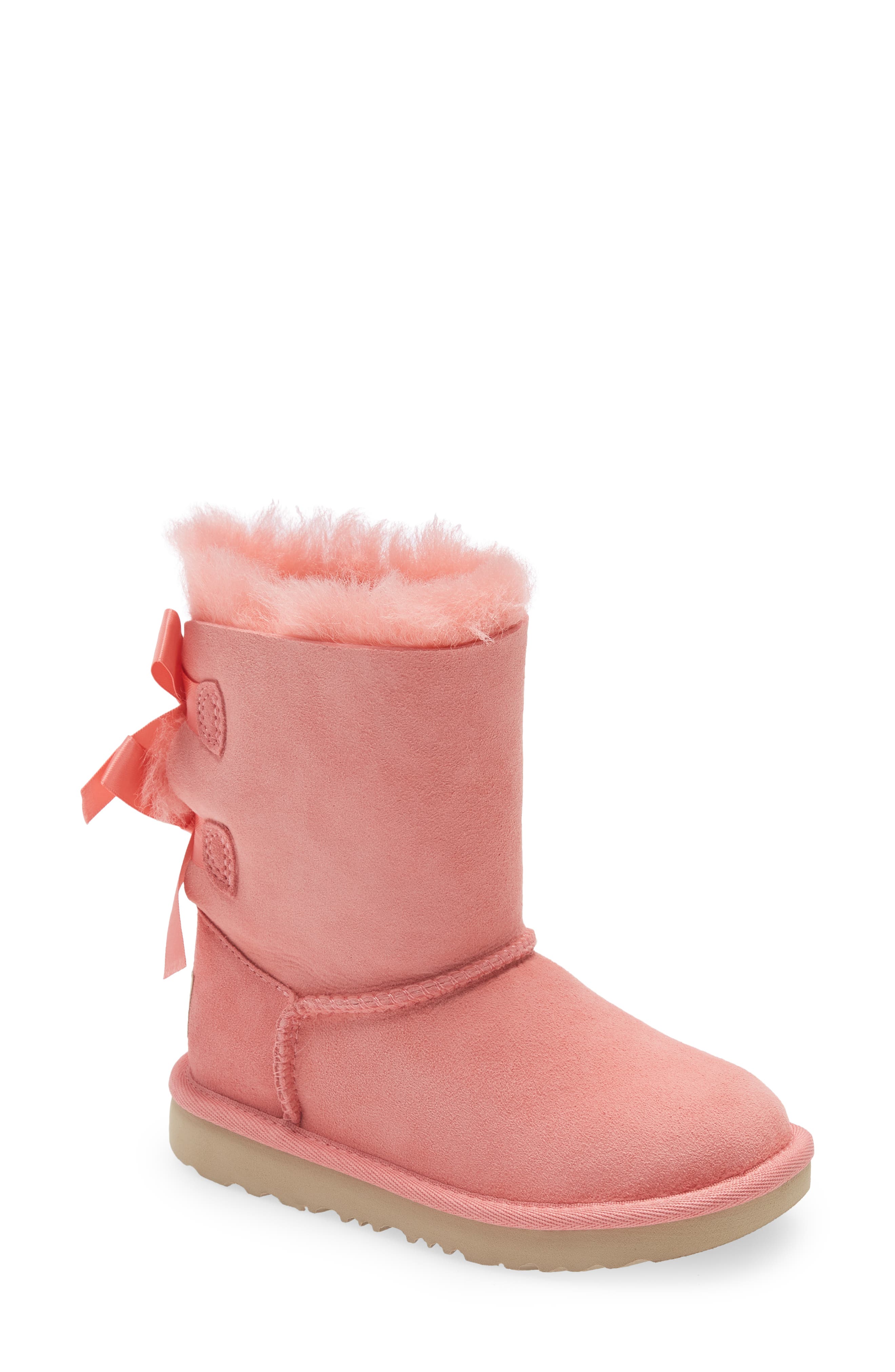 UGG<sup>®</sup> Bailey Bow II Genuine Shearing Boot, Main, color, Pink Blossom