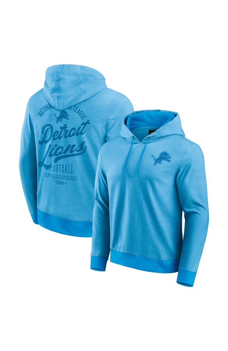 Darius Rucker Collection by Fanatics Men's Darius Rucker Collection by Fanatics Blue Detroit Lions Tonal Knit Pullover Hoodie, Main, color, Heather Blue