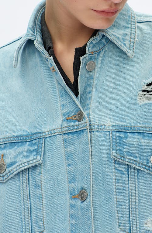 Bayeas Loose Denim Jacket In Blue