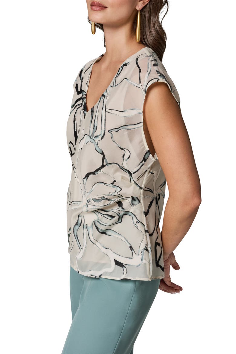Swirl Print Burnout Sleeveless Knit Top, Alternate, color, AQUAMINT MULTI