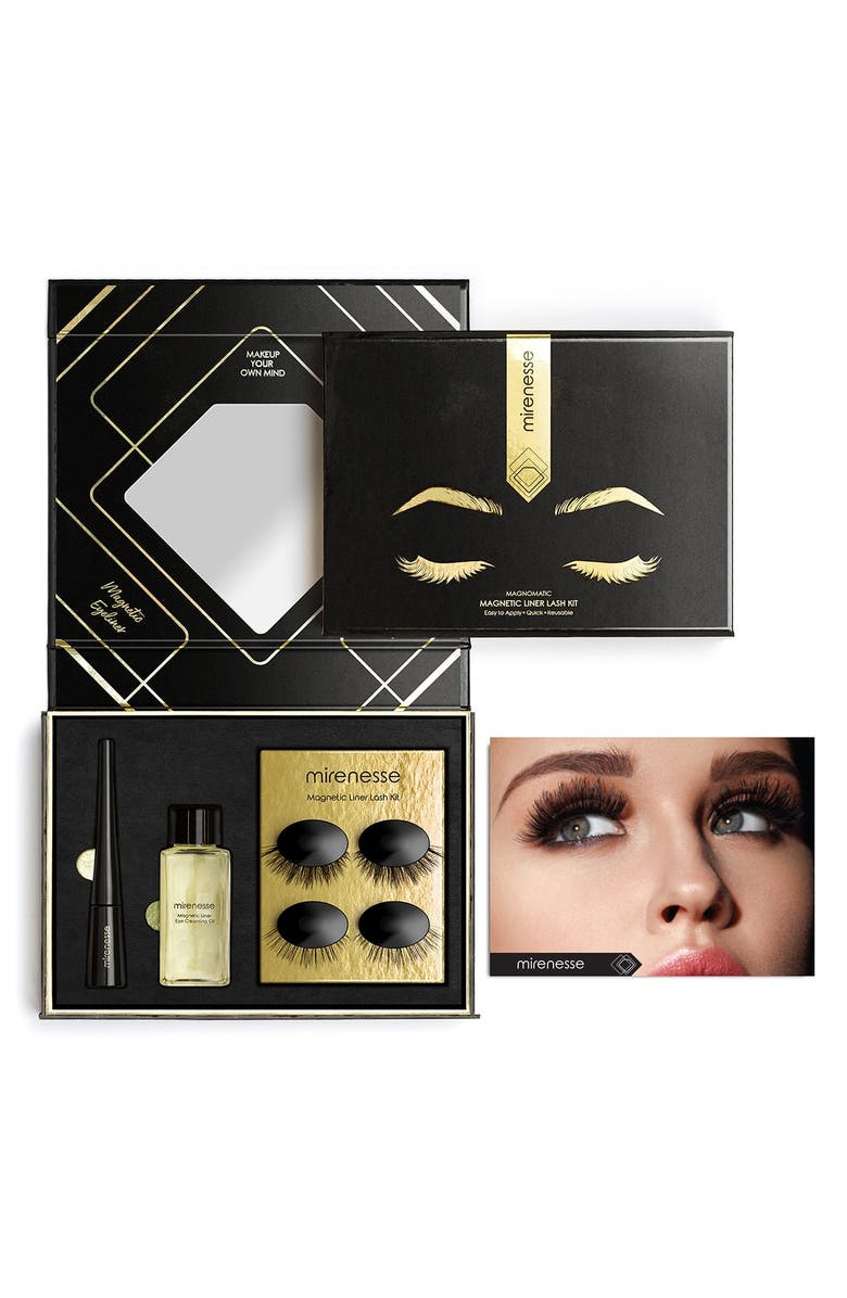 MIRENESSE Magnomatic Magnetic Eyeliner w/ Reuseable Magnetic Lashes Day & Night Kit - Volume Vivian, Alternate, color, 