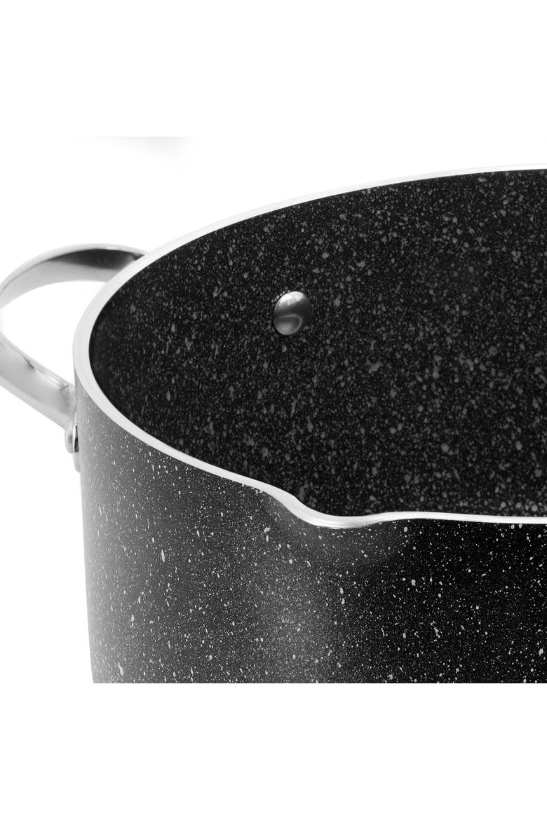 Galaksi Non Stick 9.5 Inch 5 Liter Casserole with Lid, Alternate, color, Black