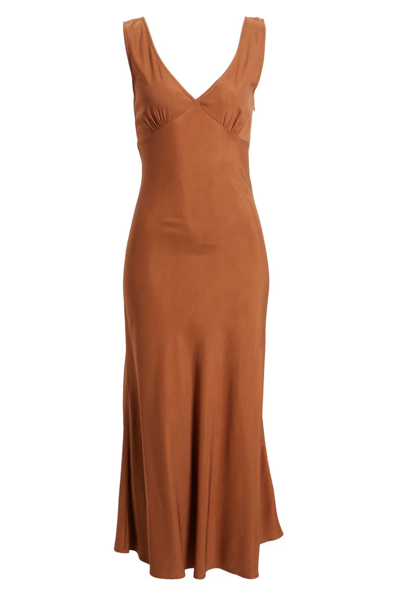 Beja Empire Waist Sleeveless Dress, Alternate, color, BROWN