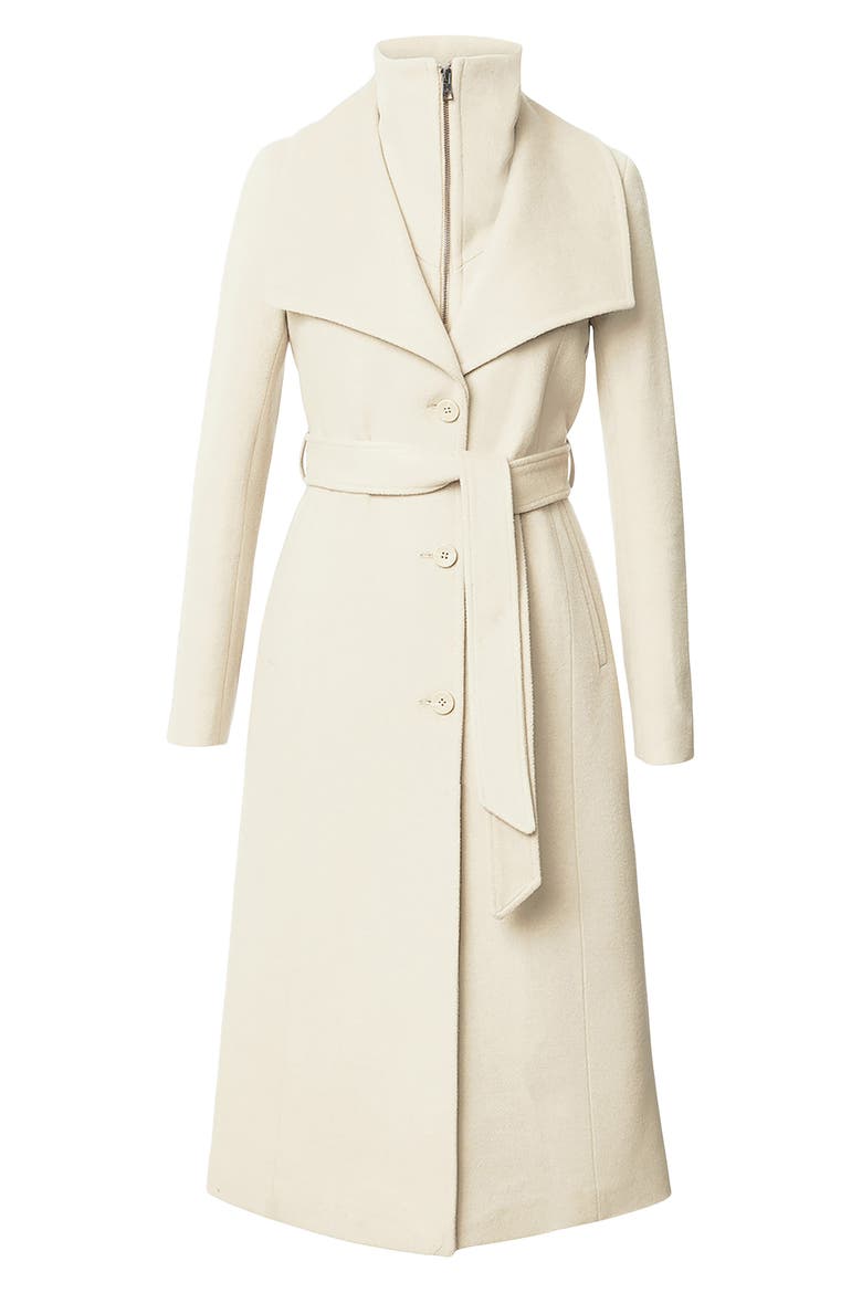 Ilana Bib Detail Wool Blend Trench Coat, Alternate, color, POWDER