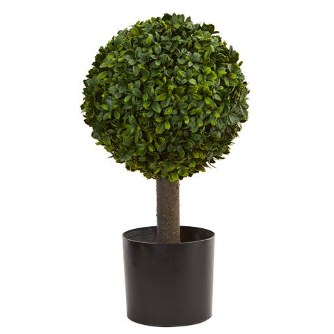 21-in Boxwood Ball Topiary Artificial Tree