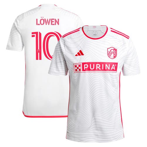 ADIDAS ORIGINALS ADIDAS EDUARD LÖWEN WHITE ST. LOUIS CITY SC 2024 THE CONFLUENCE KIT REPLICA PLAYER JERSEY