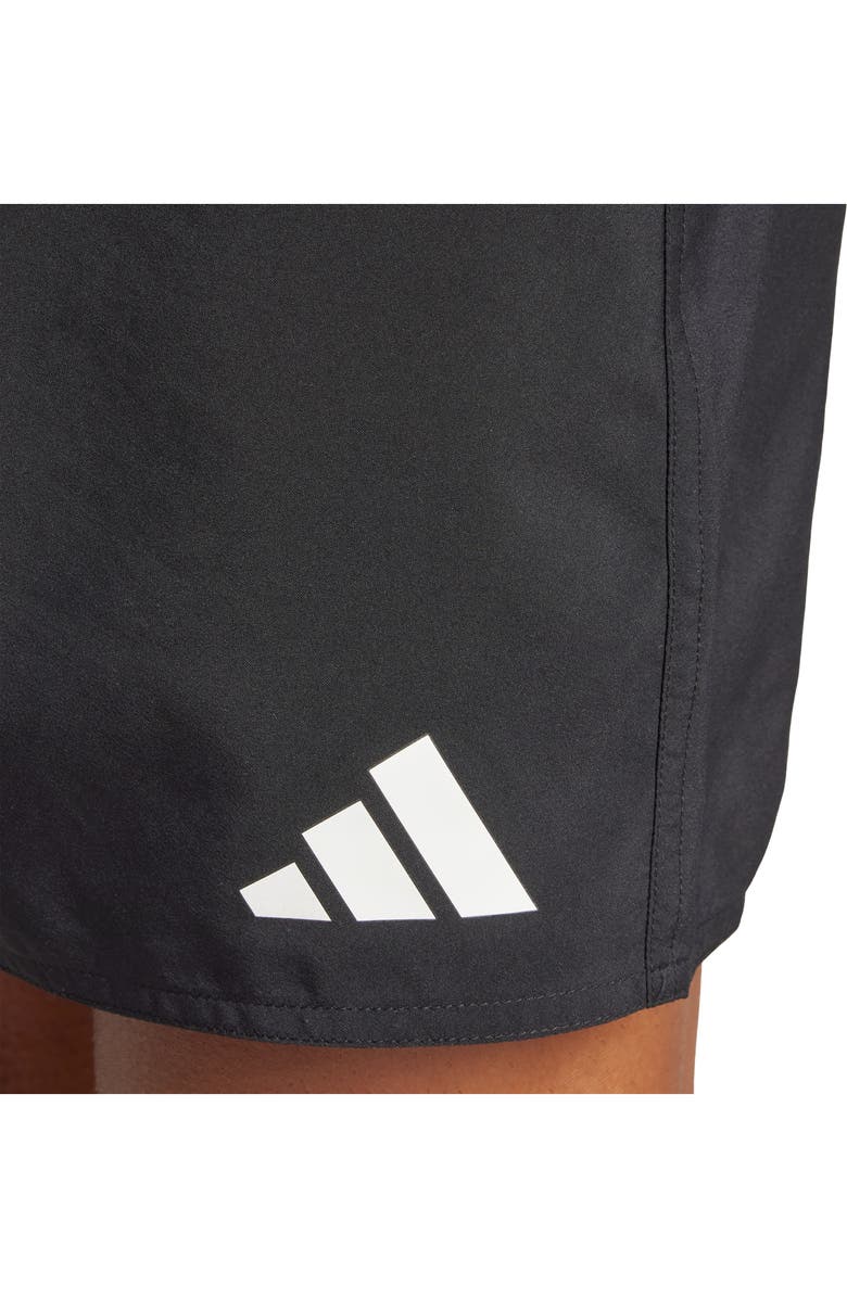 adidas Essentials Swim Trunks, Alternate, color, Black/ White