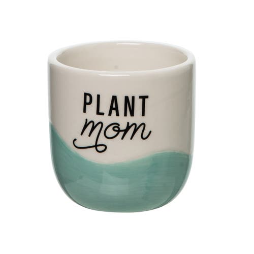 Totalee Gift Plant Mom Small Cer Planter Ceramic Blue In Multi