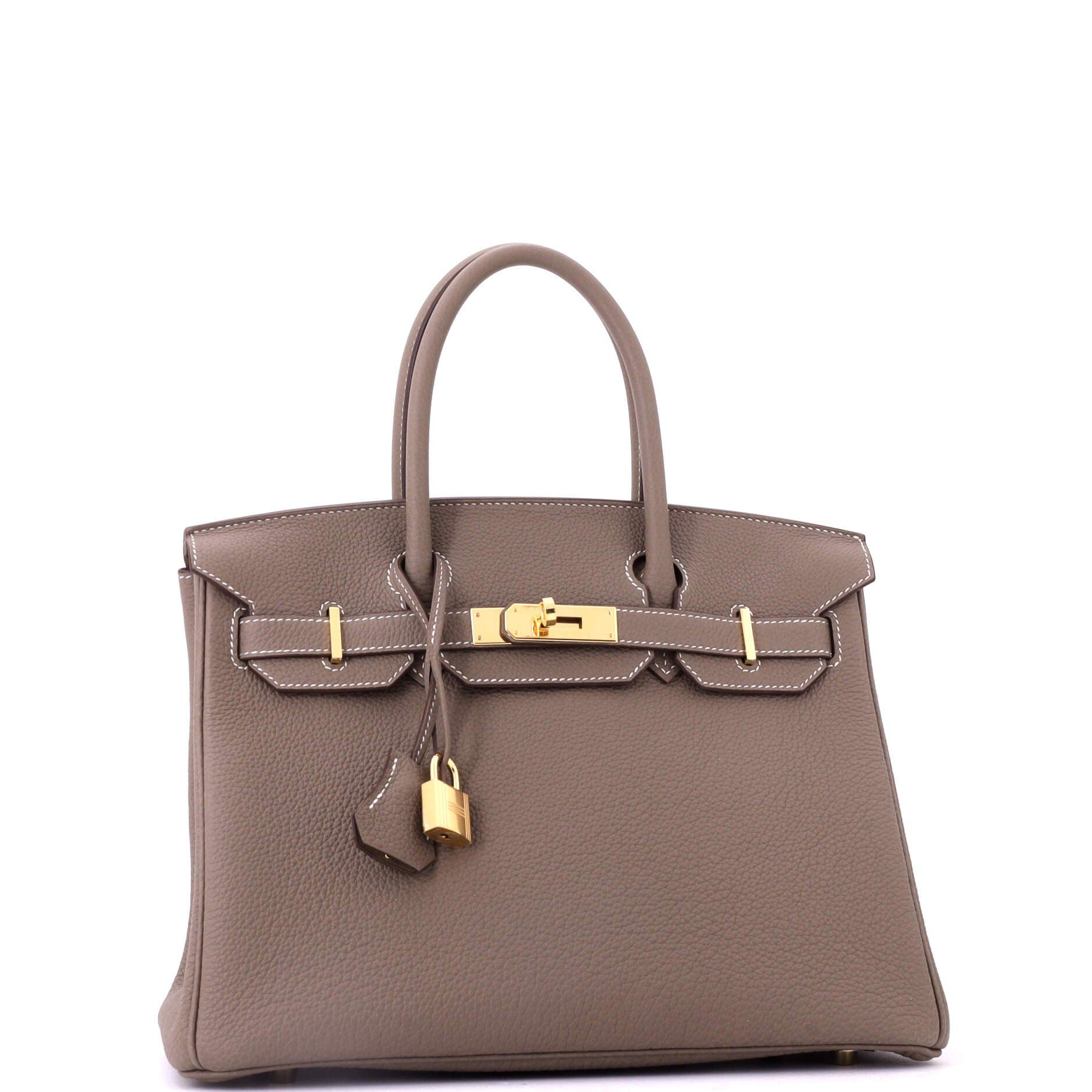 Pre-Owned Hermes Birkin Handbag Grey Togo with Gold Hardware 30, Alternate, color, Etoupe