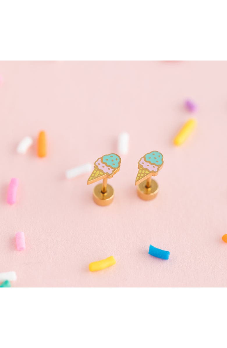 Pip Pop Ice Cream Stud Earring, Alternate, color, Multi