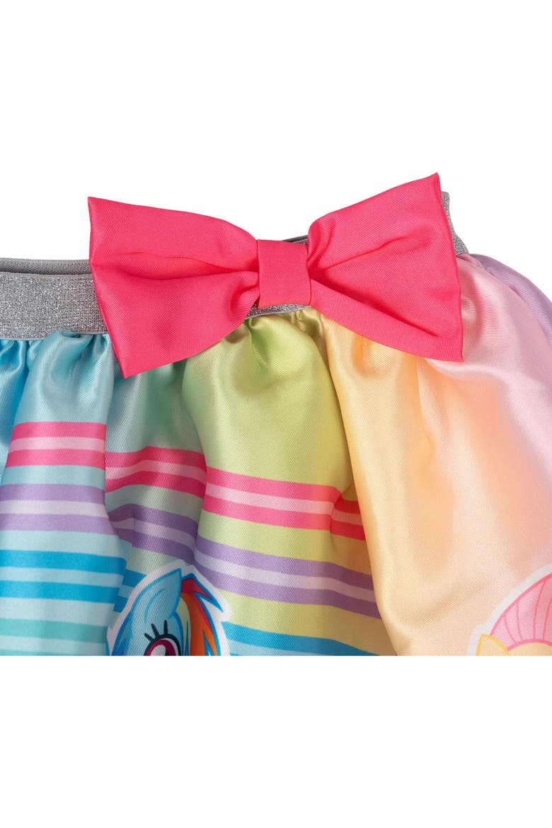 Satin Skirt and Top Set with Bag, Alternate, color, Pink Light Blue