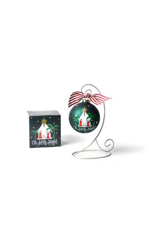 Oh Holy Night Glass Ornament with Stand