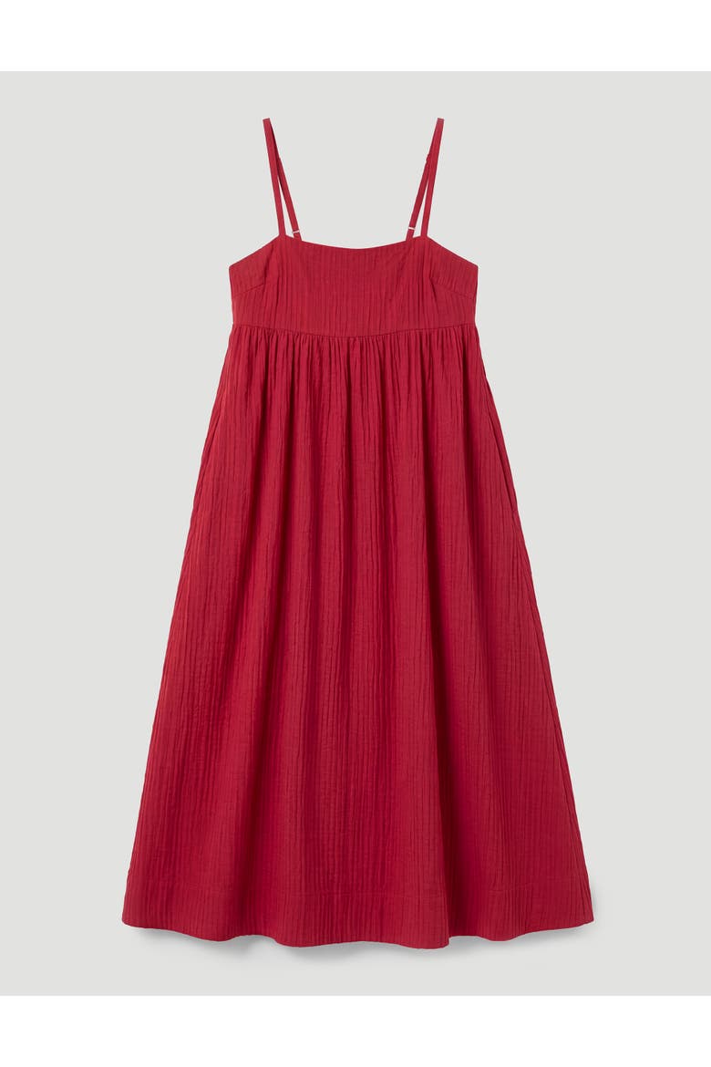 Nami Crinkle Gathered Maxi Dress, Alternate, color, Ruby Red