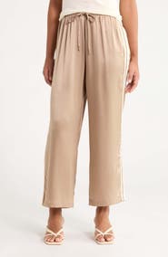 DONNI. Silk Stripe Crop Pants