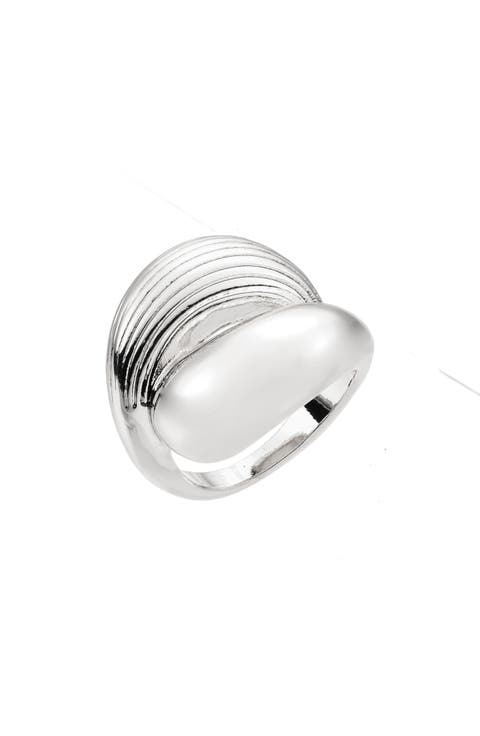 Sculptural Texture Dome Ring
