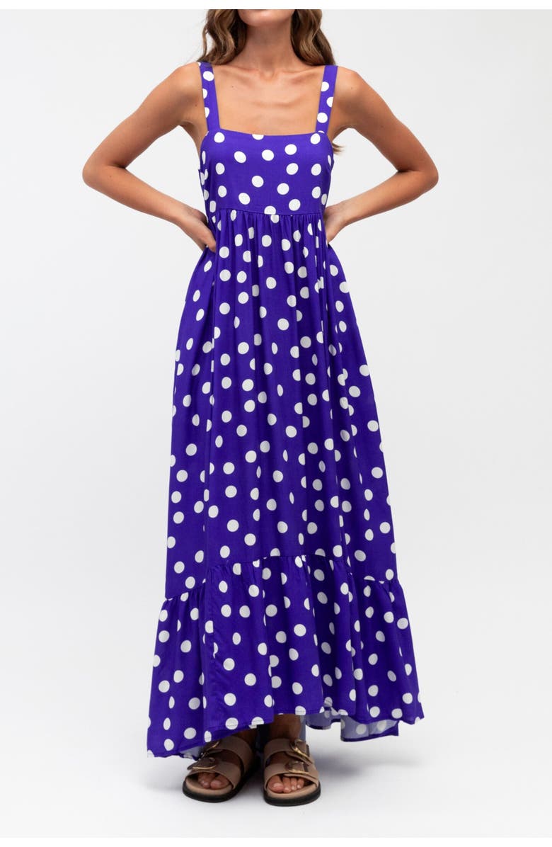 Label of Love Spot Maxi Dress, Main, color, Blue