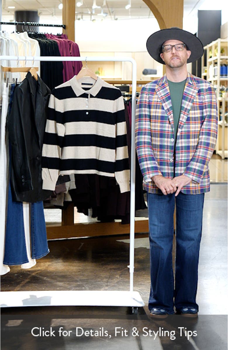 Stripe Cotton & Cashmere Polo Sweater, sales video thumbnail