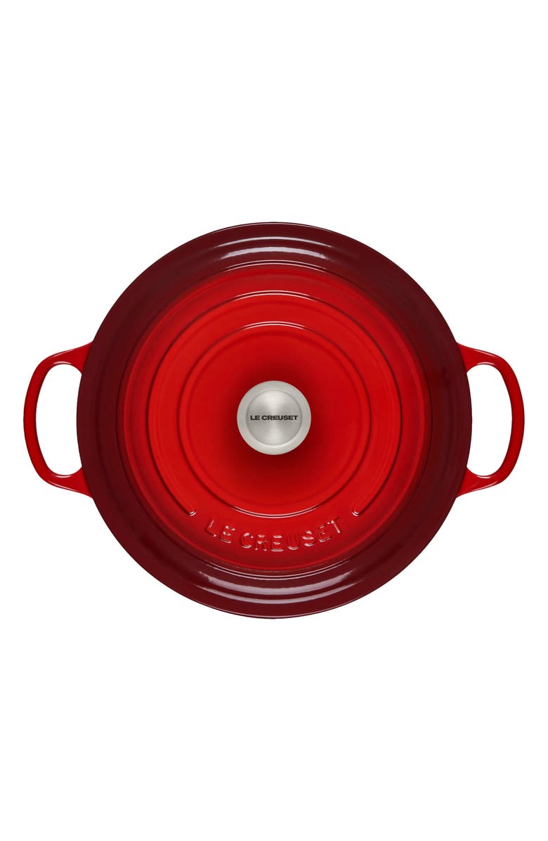 Le Creuset Signature 6 3/4-Quart Round Wide French/Dutch Oven, Alternate, color, Cerise