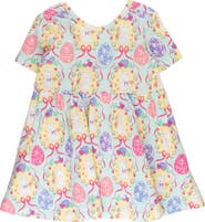 RuffleButts Knit Short Sleeve Twirl Dress