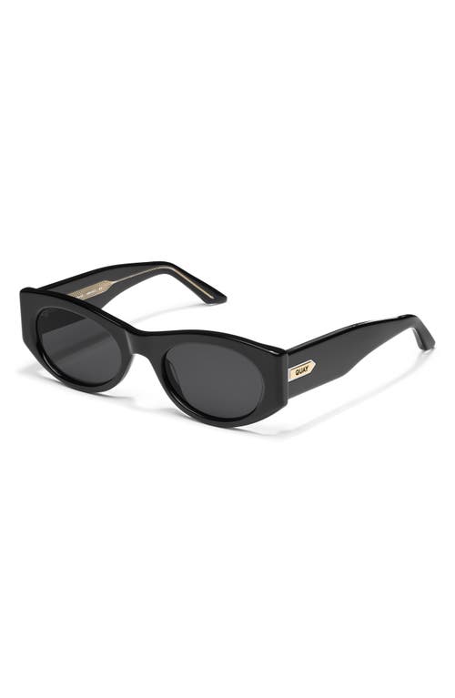 Quay So What 53mm Round Sunglasses In Black