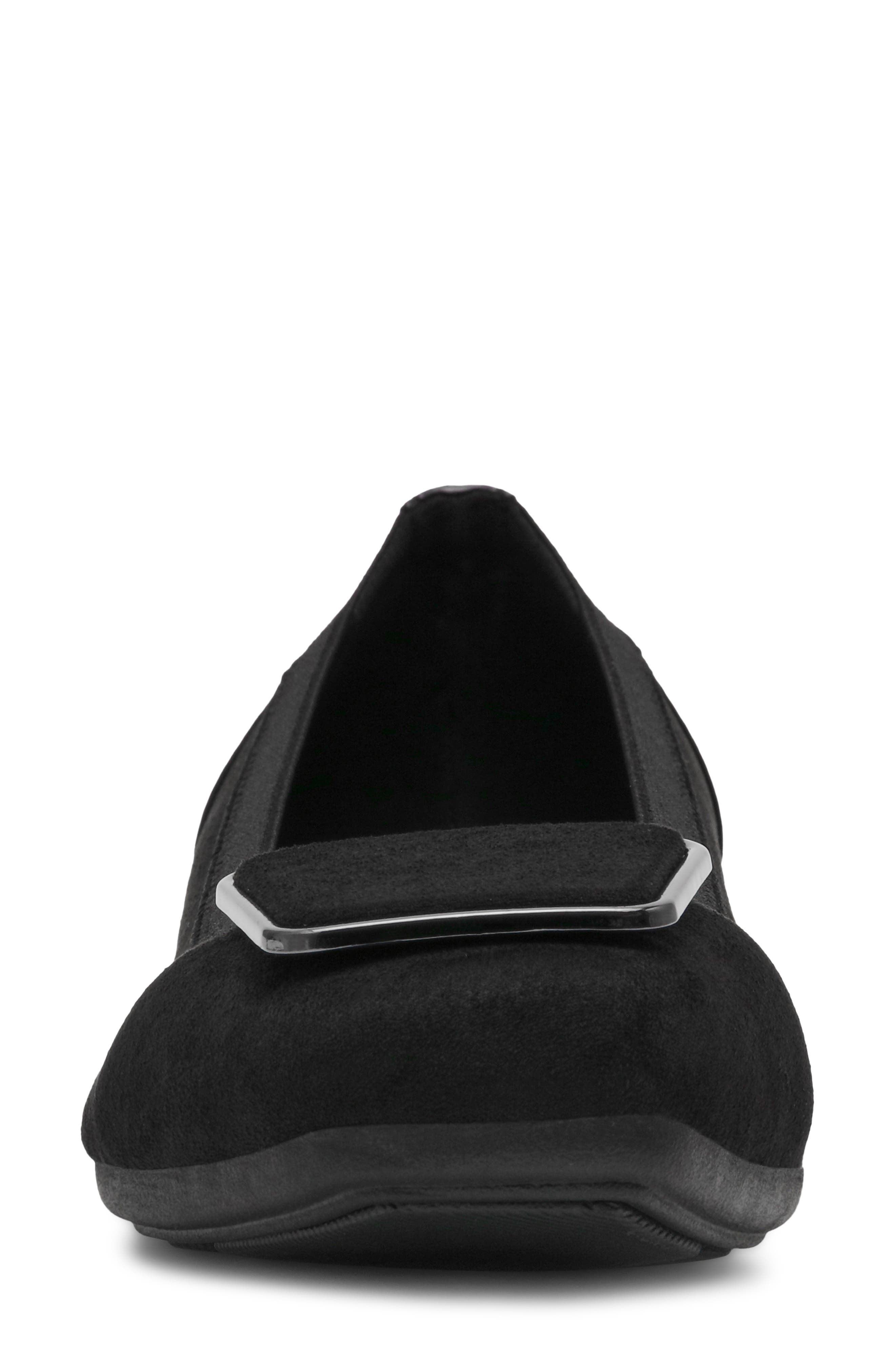 Ucal Skimmer Flat, Alternate, color, BLACK MICROSUEDE