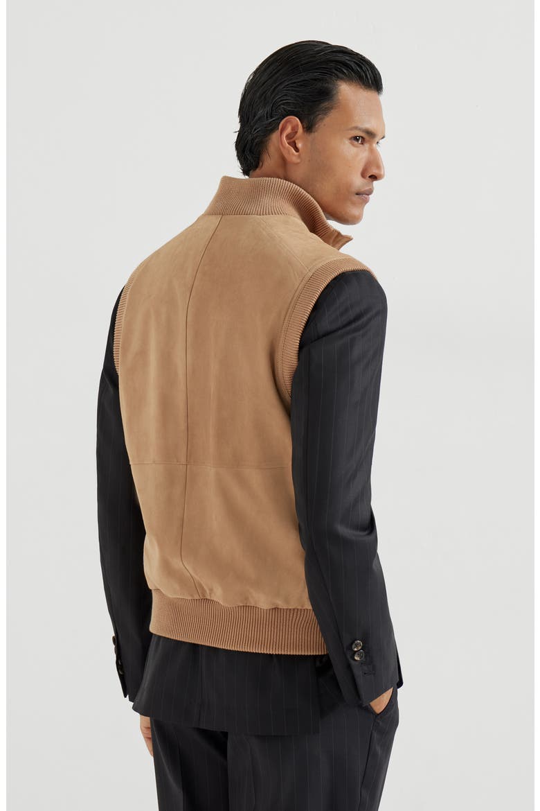 Suede vest, Alternate, color, Light Brown