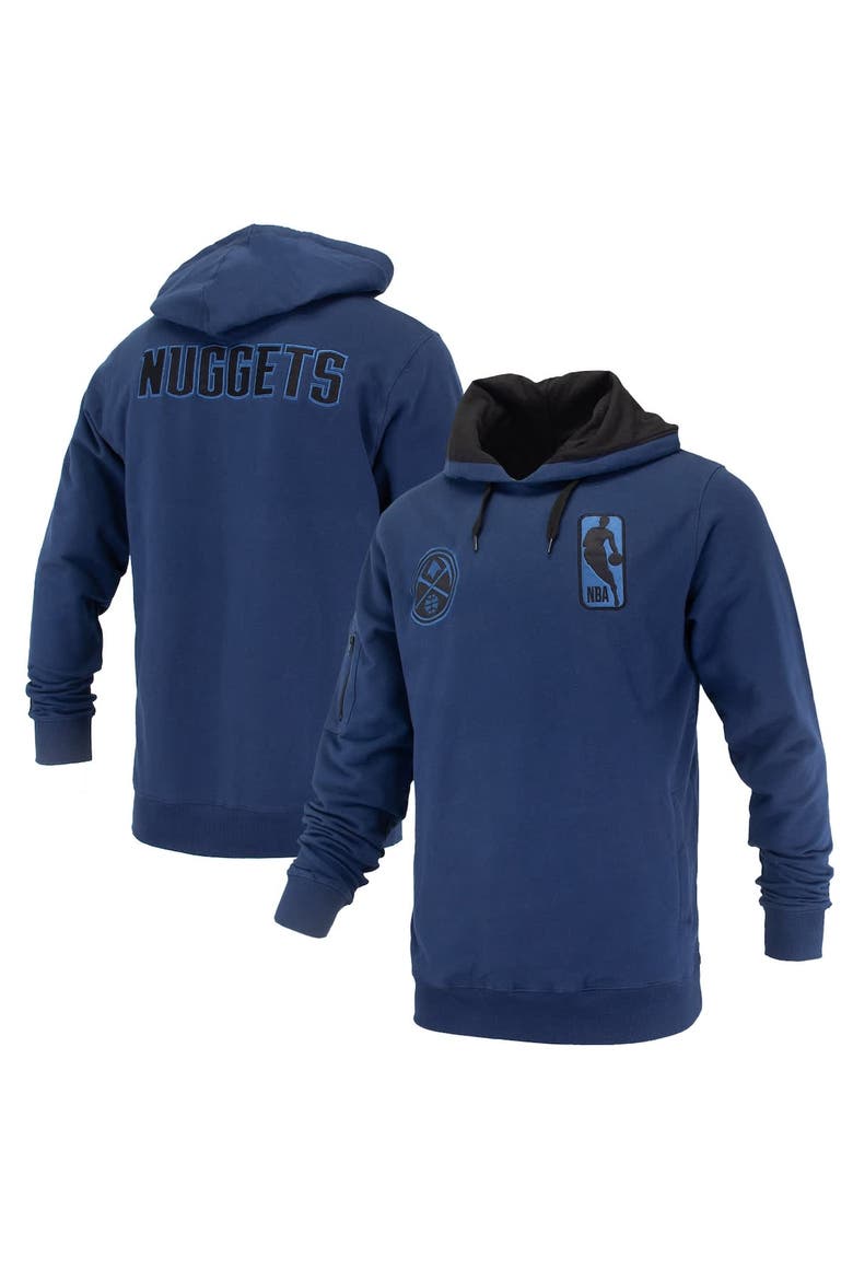 Unisex FISLL Navy Denver Nuggets Logoman Shadow Collection Pullover Hoodie, Main, color, Navy