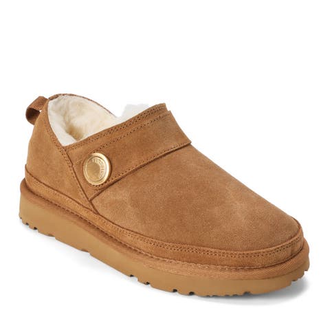 Fireside Genuine Shearling Coin Mini Bootie Water Resistant