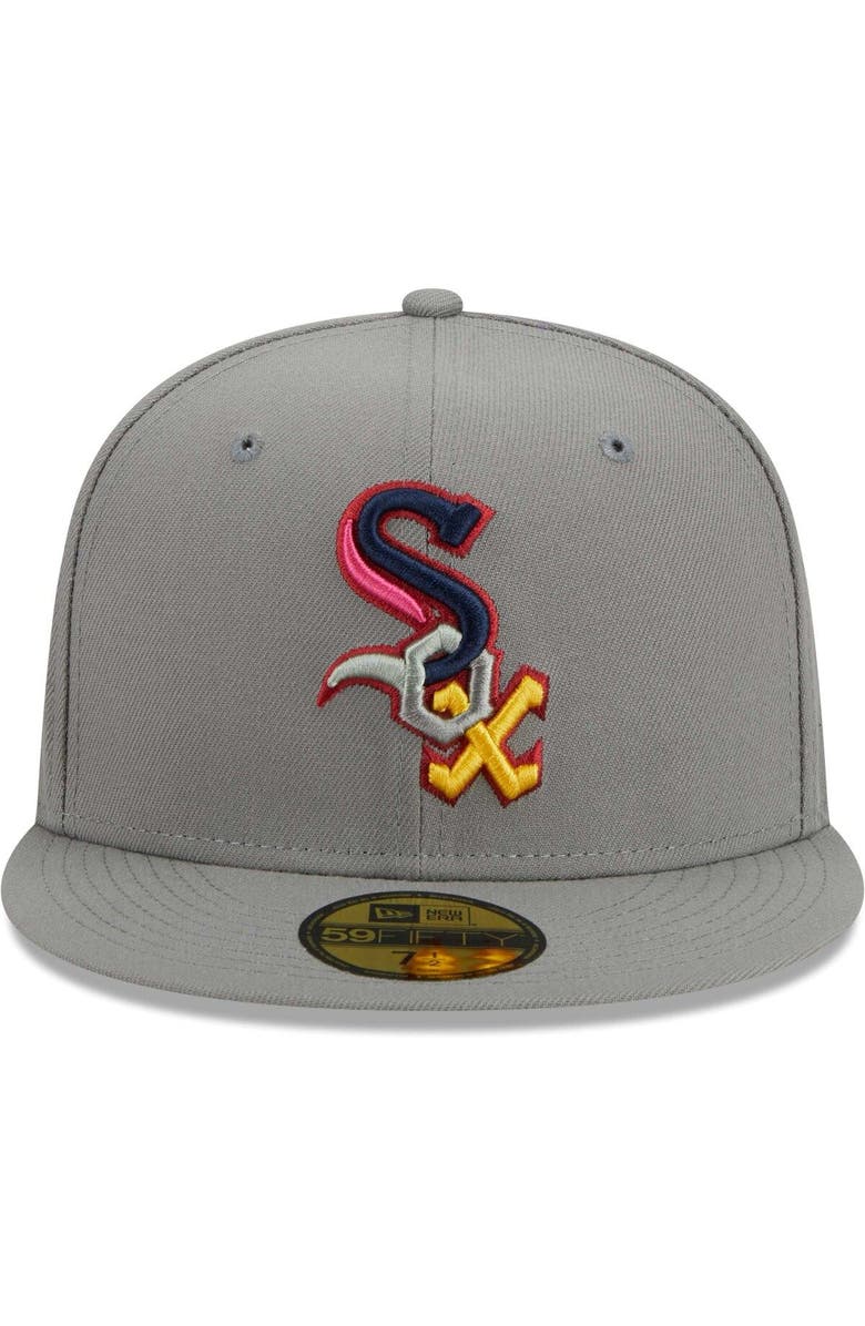 New Era Men's New Era Gray Chicago White Sox Color Pack 59FIFTY Fitted Hat, Alternate, color,