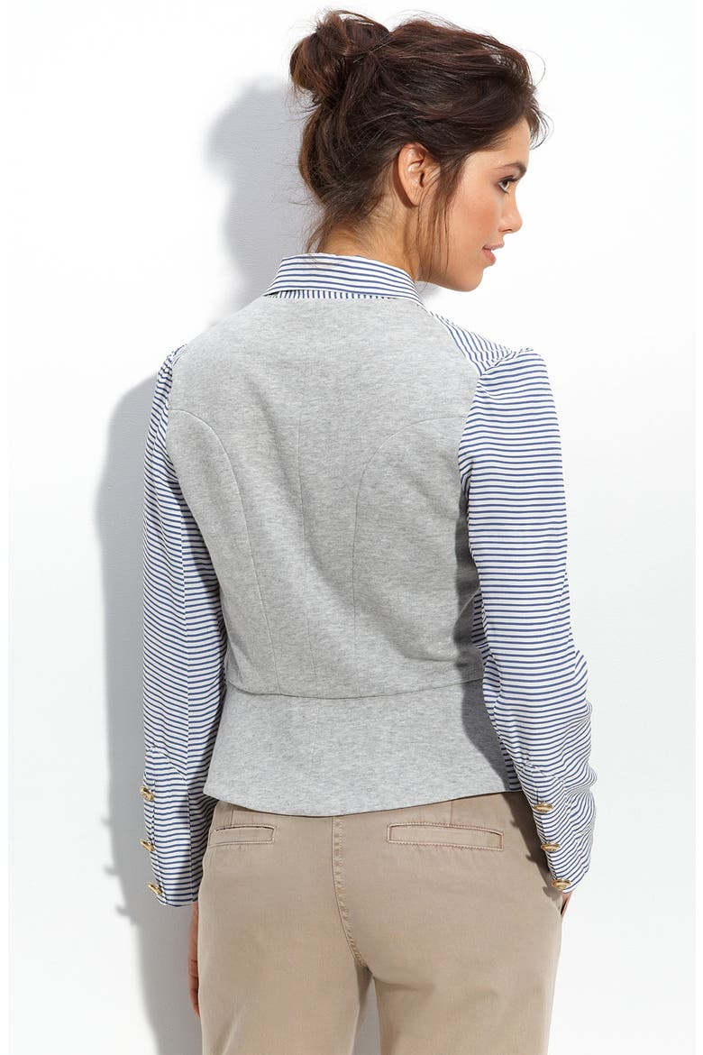 Stripe Blazer, Alternate, color, WHITE/ BLUE