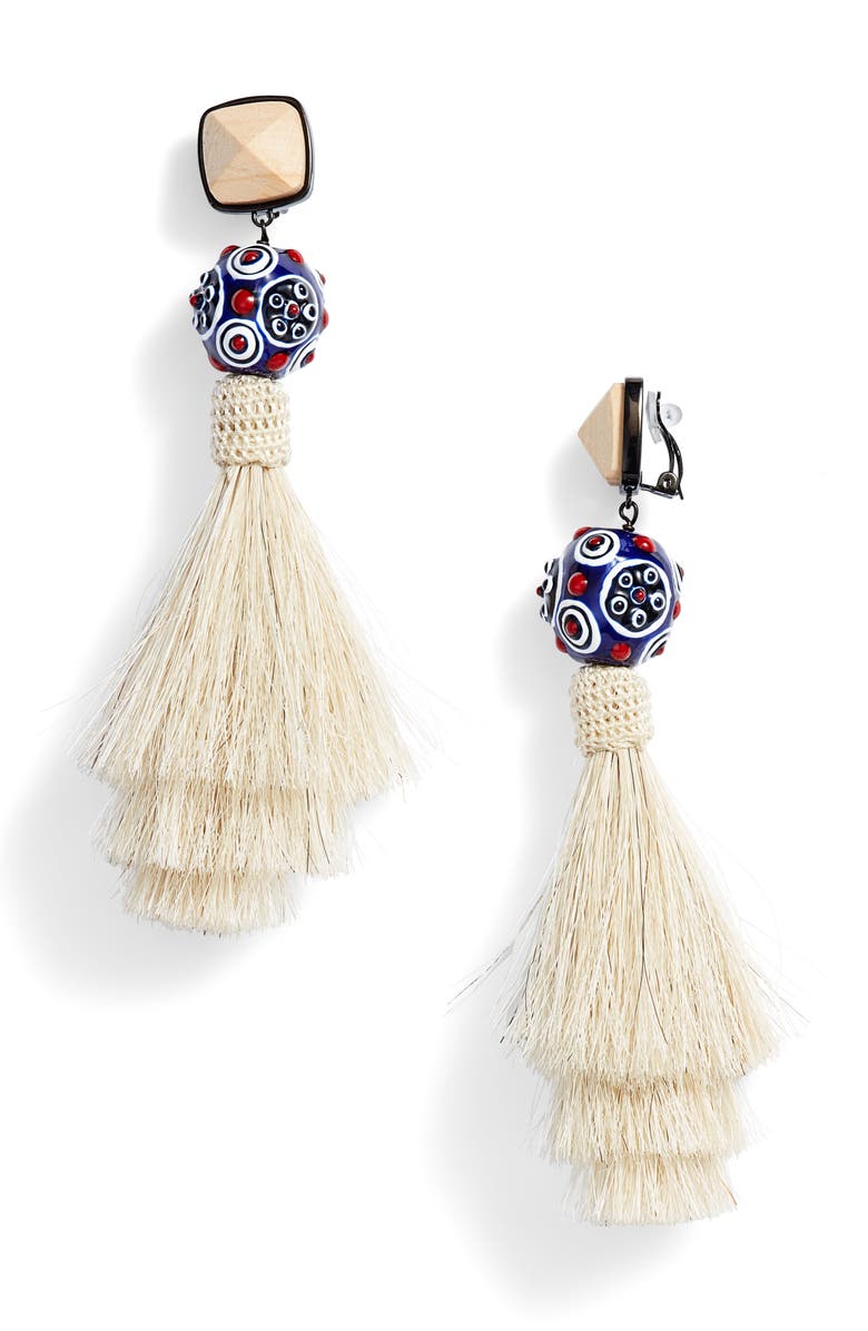 Tory Burch Tassel Earrings, Main, color,