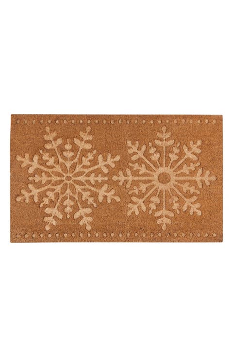 Christmas Snowflake Door Mat