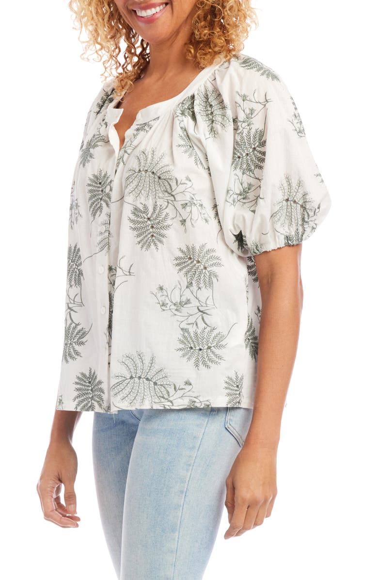 Karen Kane Embroidered Eyelet Peasant Blouse, Alternate, color,