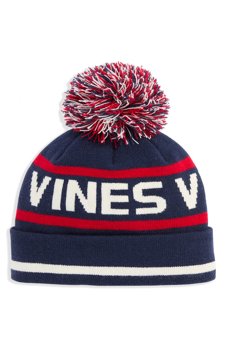 vineyard vines Kids' Logo Pom Beanie, Alternate, color, Multi
