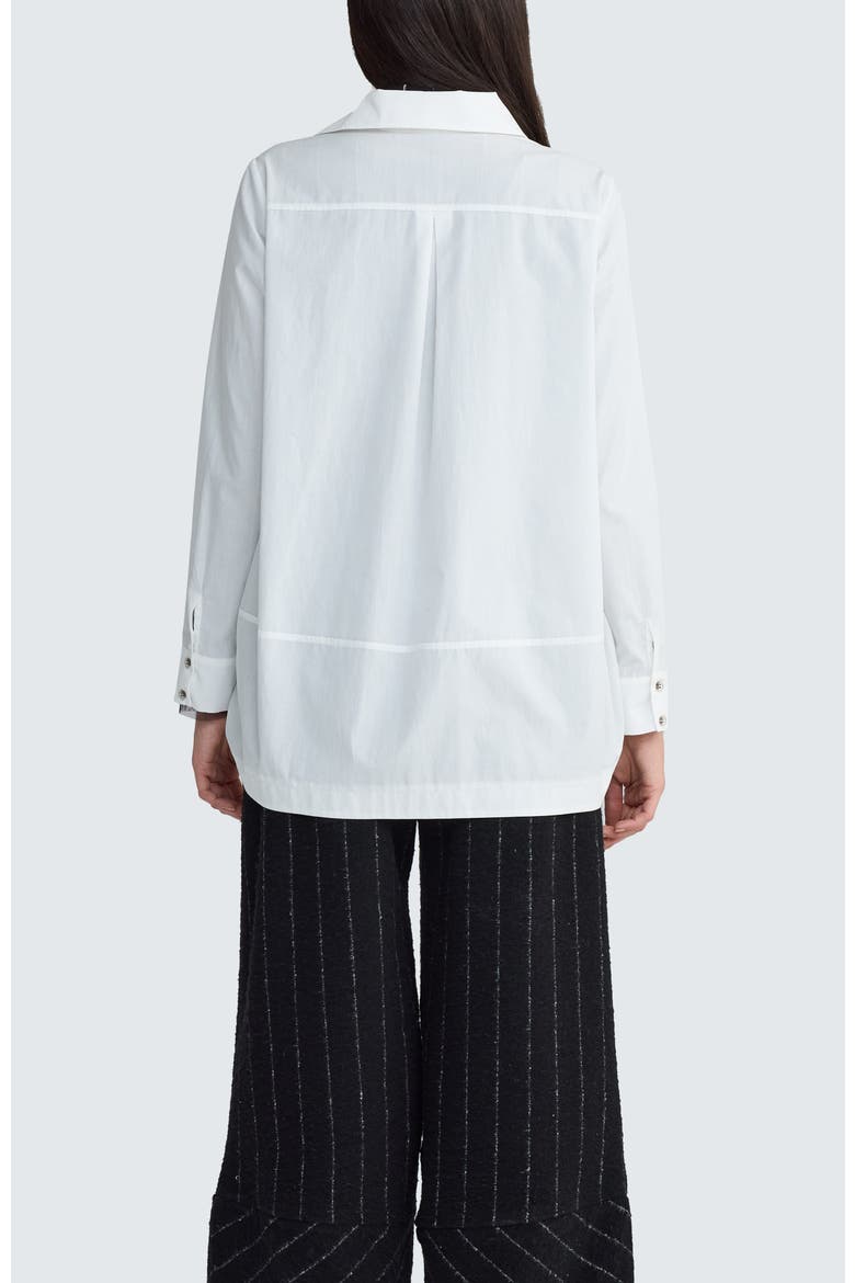 Clarina Balloon Poplin Shirt, Alternate, color, Ecru