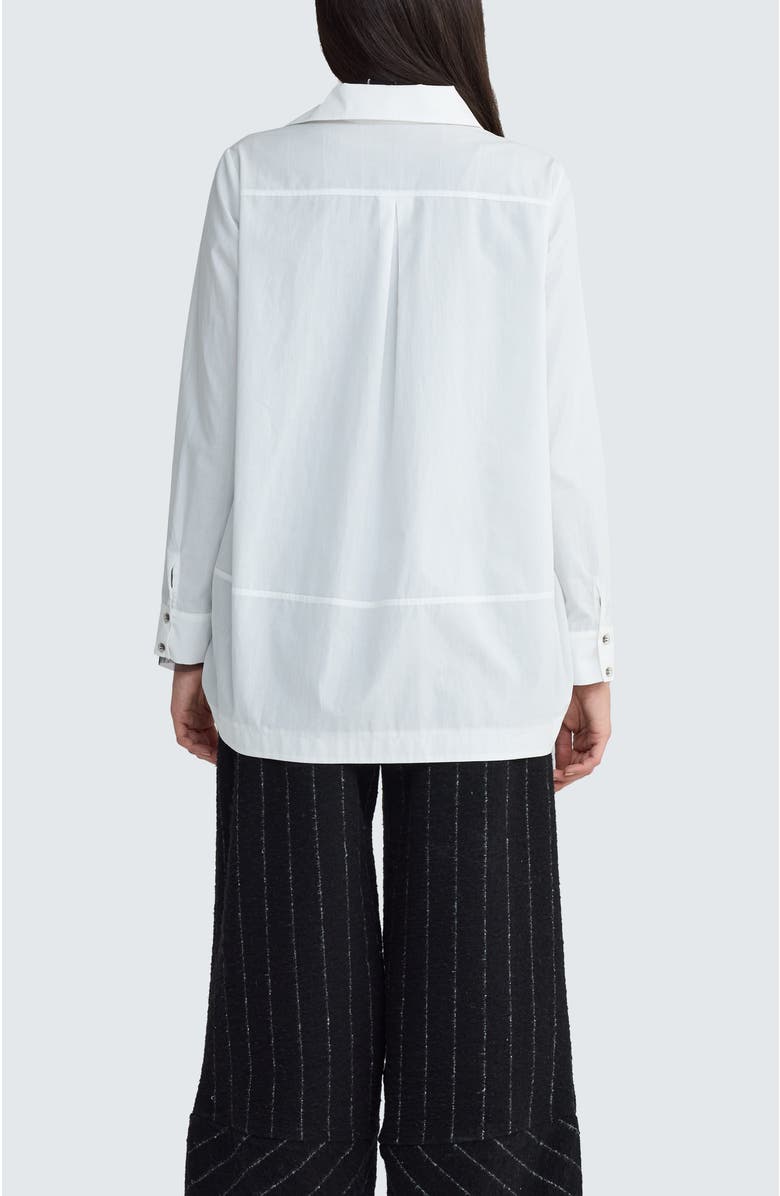 LUUKAA Clarina Balloon Poplin Shirt, Alternate, color, Ecru