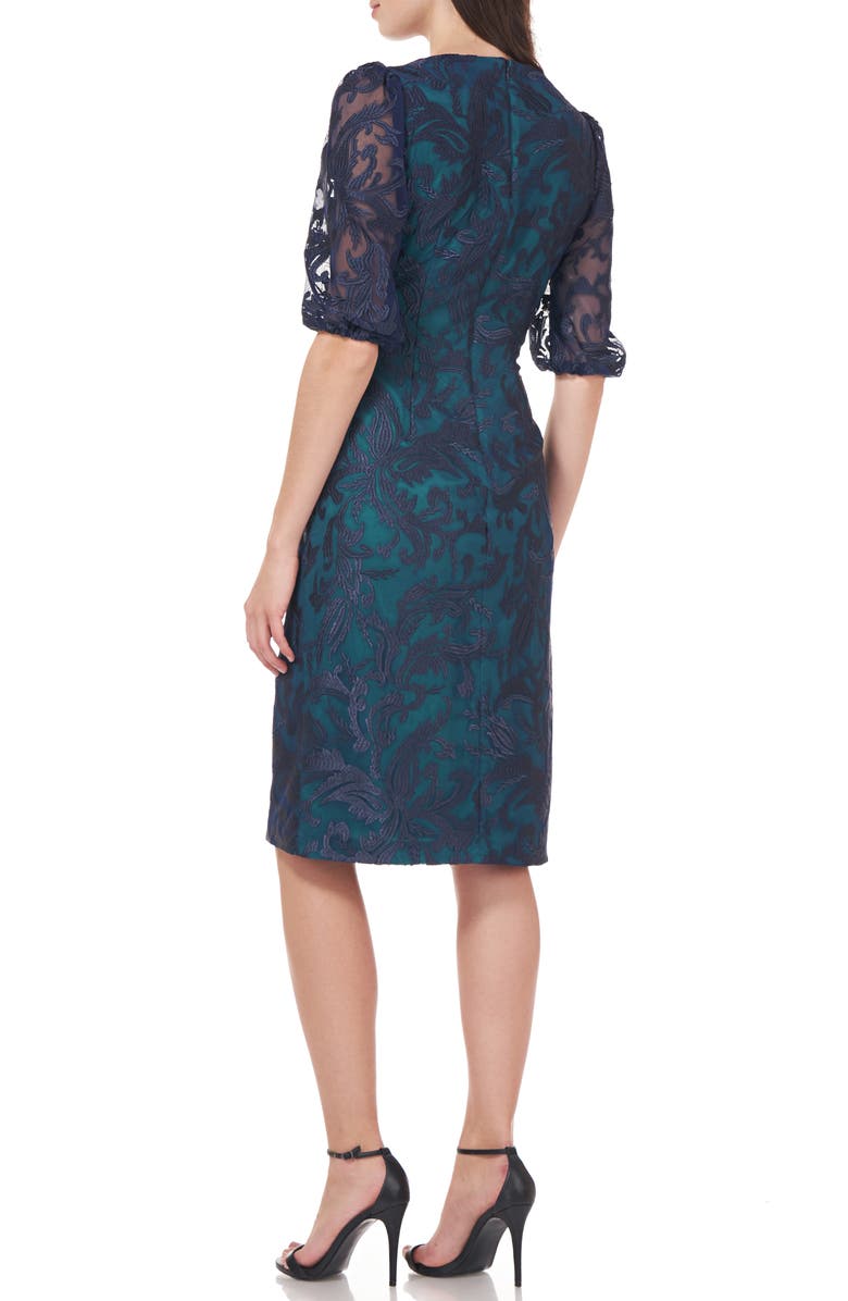 JS Collections Celeste Embroidered Cocktail Dress, Alternate, color,
