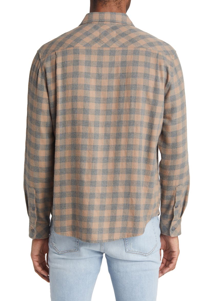 Lennox Relaxed Fit Check Button-Up Shirt, Alternate, color, CHARCOAL MIRE