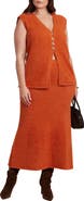 ELOQUII Fuzzy Maxi Sweater Skirt