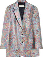 Dries Van Noten Floral Jacquard Lamé Blazer