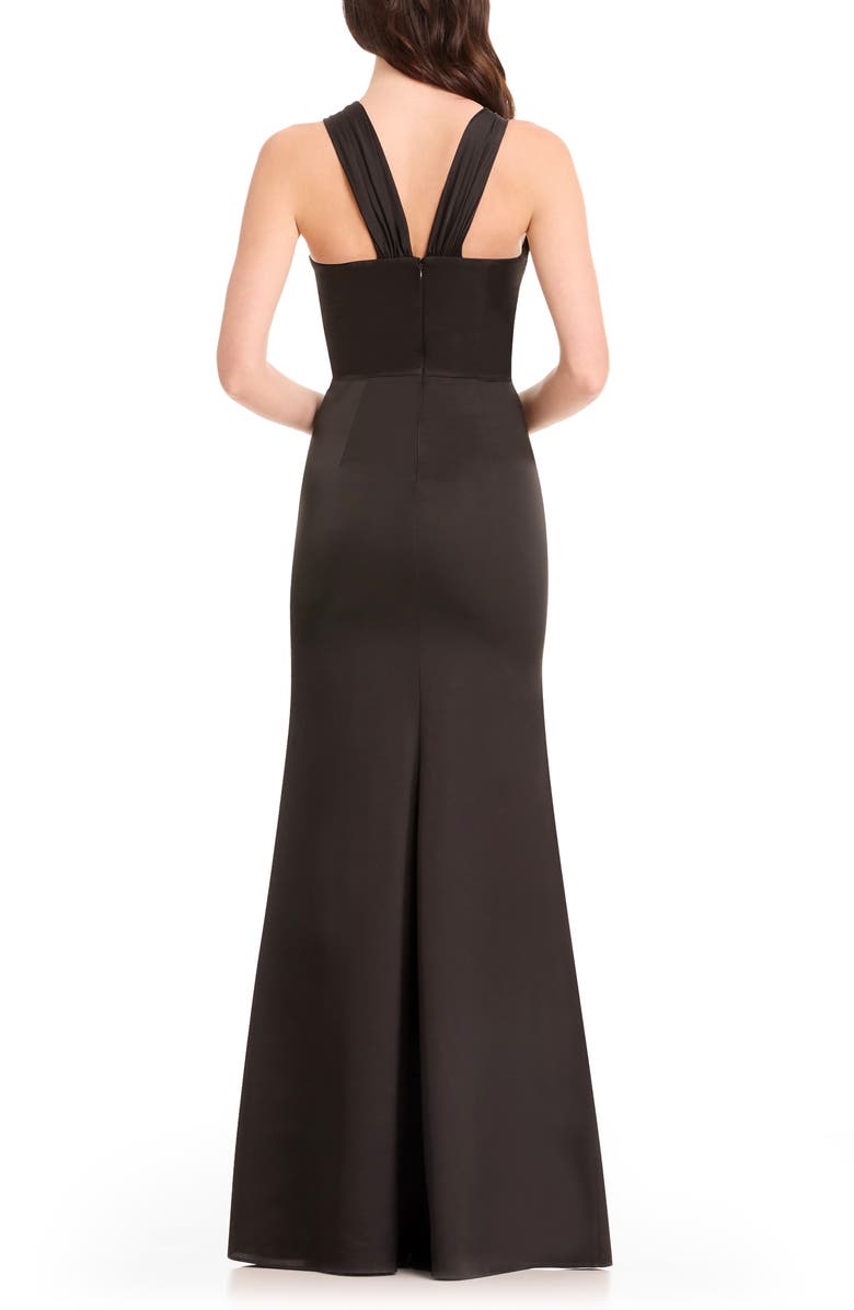 Dress the Population Rosalia Sleeveless Satin Gown, Alternate, color, Black